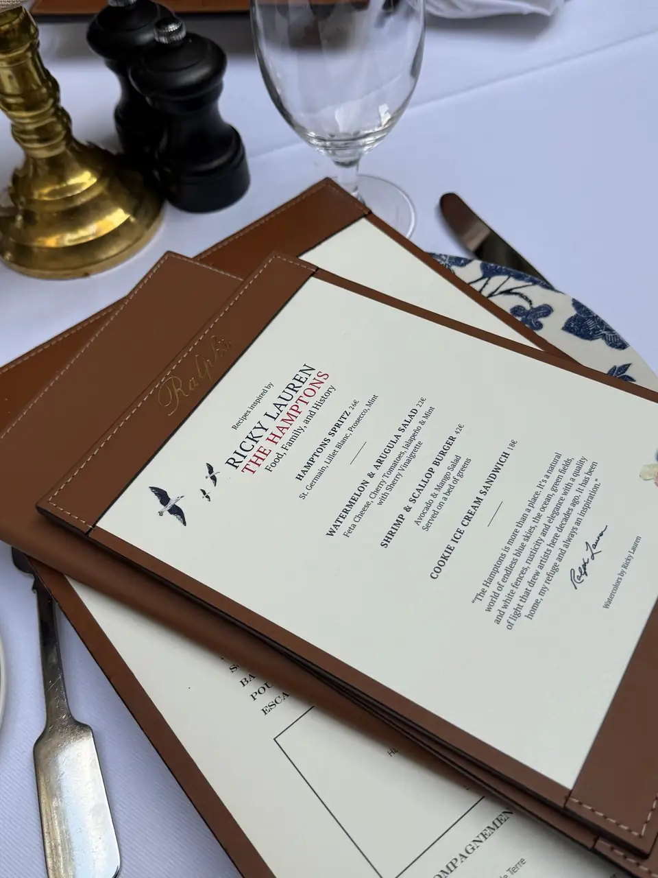 Quendario Grand Haven Dining Menu Cover