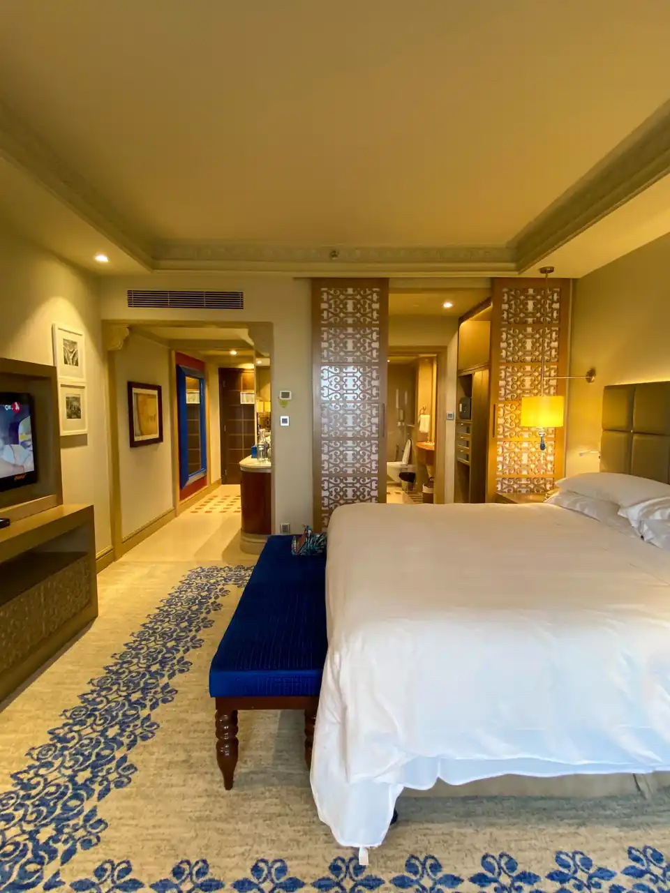 Luxurious Quendario Grand Haven suite interior with soft architectural lighting