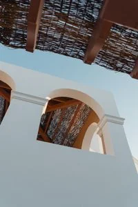 Architectural arched detail of Quendario Grand Haven